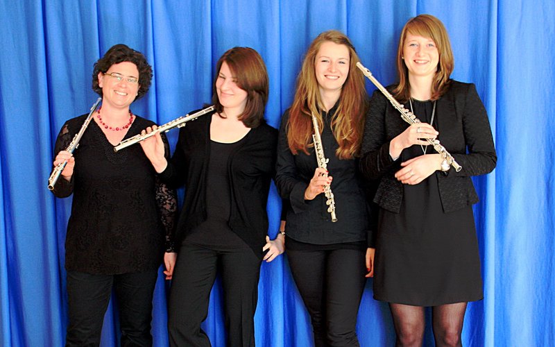 Querflöten: (v.l.n.r.) Maren Eßmann, Michaela Klaß, Kira von der Brelie, Carolin Wilkening