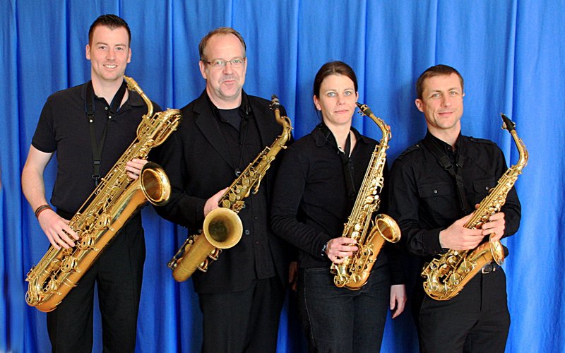 Saxophone: (v.l.n.r.) Sebastian Abel, Stefan Berger, Sabine Berger, Thomas Knapp